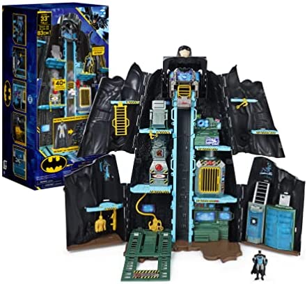 Bat-Tech Batcave, Giant Transforming Playset with Exclusive 4-- Figure and Accessories C9283