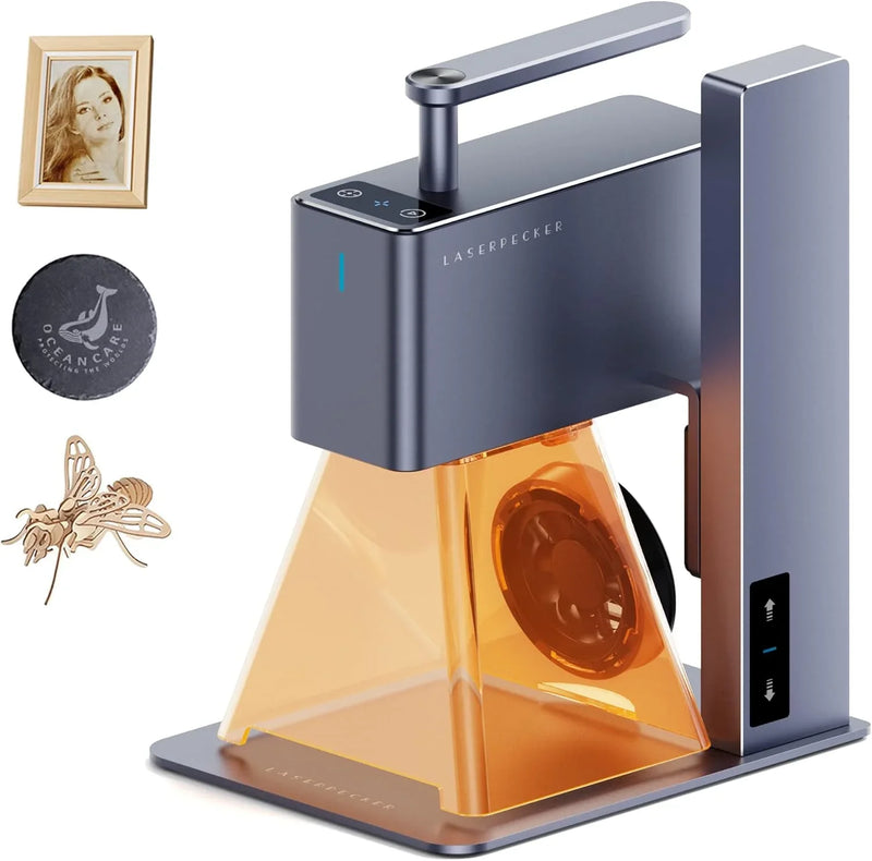 Light engraving machine, with wheels, portable and handheld laser engraving machine, suitable for engraving on wood, metal, leather and plexiglass. Laser cutting kit, equipped with multi-functional rotating wheels. X8210