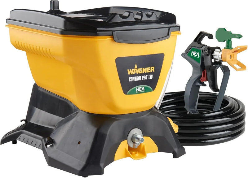 Spray gun kit, high-efficiency airless sprayer, low overspray, equipped with a 12-inch extension rod, suitable for large projects, with 515 and 413 type nozzles, yellow in color. Y7425