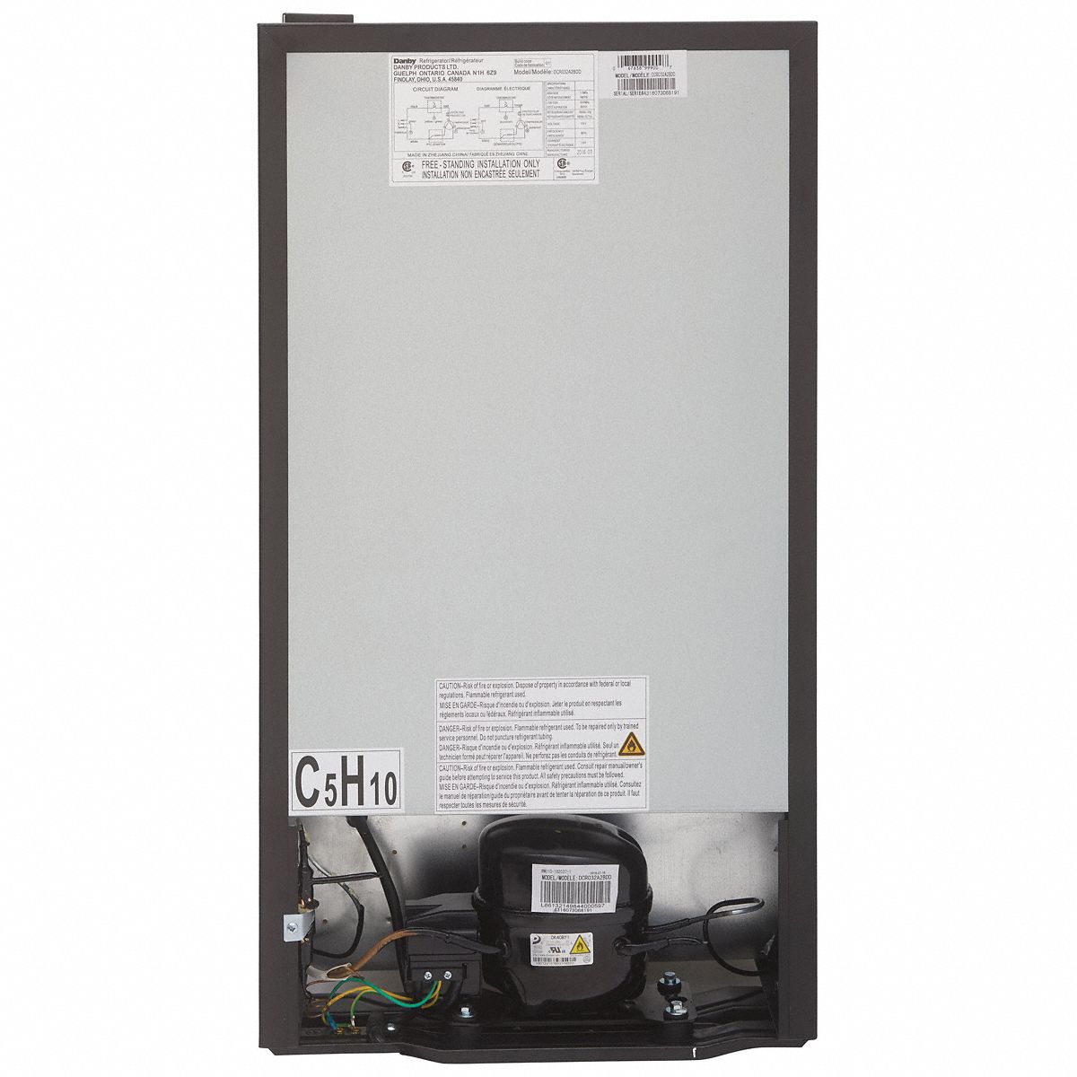 Designer 3.2 cu. ft. Compact Refrigerator with Freezer – Black