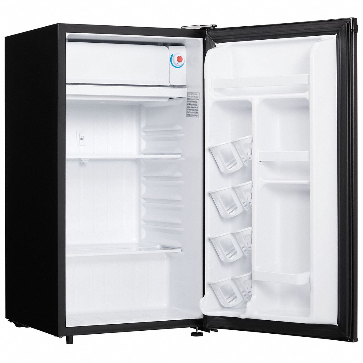 Designer 3.2 cu. ft. Compact Refrigerator with Freezer – Black