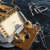 4 Steps Telescoping Boat Ladder Reinforce Dock Ladder Heavy Duty Swim Deck Ladder with Hand Railings and Extra Wide Steps
