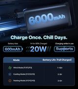 Cooling type network cooling fan, portable air conditioner, 720° immersive cooling, first dual-cooling fan, rechargeable