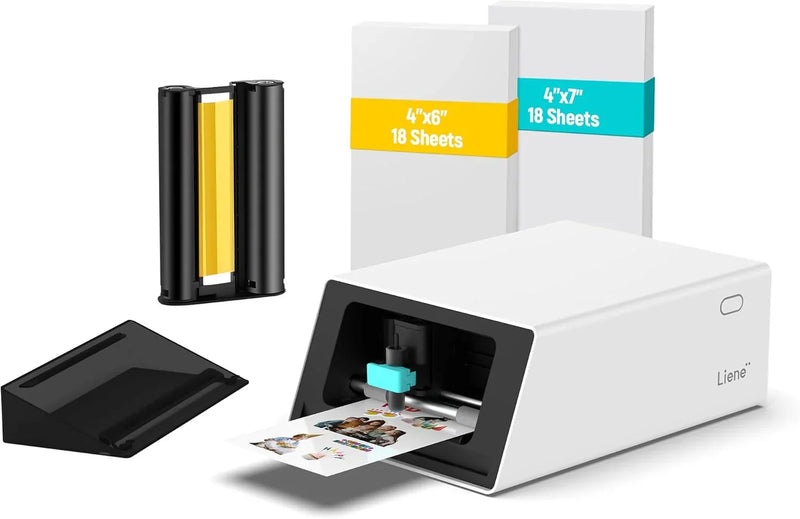 Color sticker printer and cutter - A multi-functional sticker manufacturing equipment that combines DIY creativity, custom label and gift production. Thermal transfer digital printing device, 300 DPI resolution, precise artificial intelligence automa C676