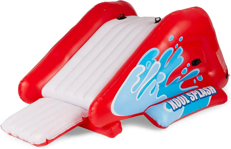 Kool Splash Inflatable Water Slide Swimming Pool Play Center with Built in Sprayers for Kids and Adults, Ages 6 and Up, Blue U8737