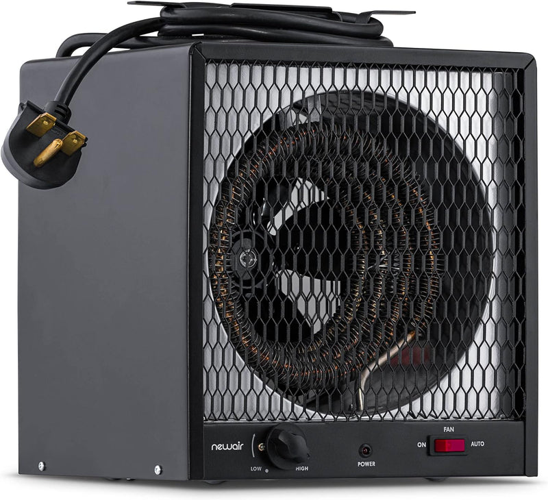 240v Portable Electric Garage Heater, Industrial Strength with Internal Thermostat and Carrying Handle, Heats 600 sq. ft. with 6-30R Plug, Perfect for Garages, Workshops and More Y5877