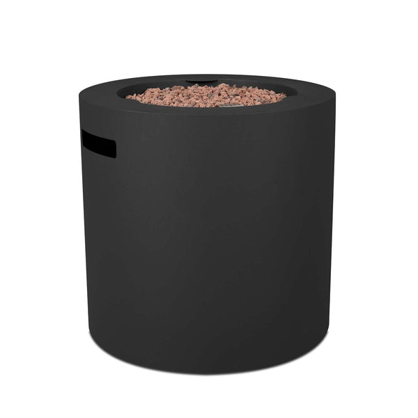 Aegean Steel Propane Fire Pit Hidden Tank in Black, 24-in W6008