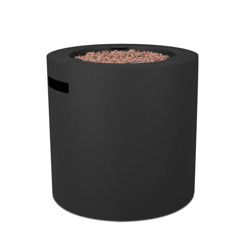 Aegean Steel Propane Fire Pit Hidden Tank in Black, 24-in W6008