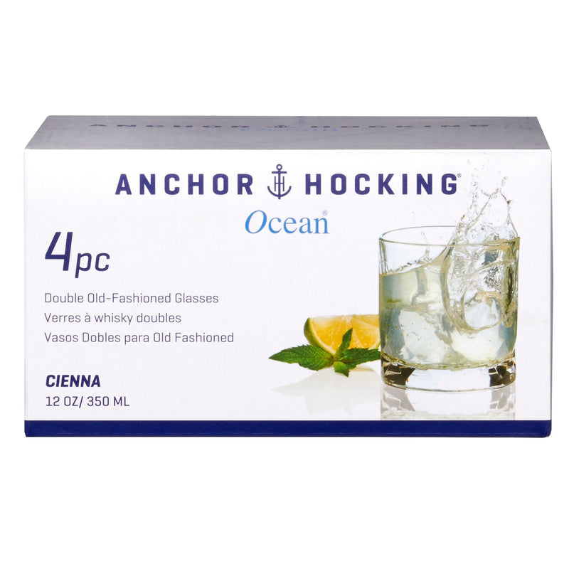 Ocean Cienna Rocks Glasses Set, 12-oz, 4-pk E490
