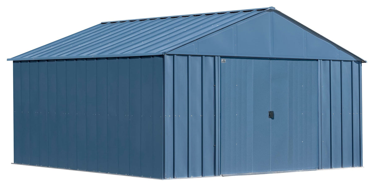 Classic 12x12-ft Blue Grey Corrosion-Resistant Steel Shed