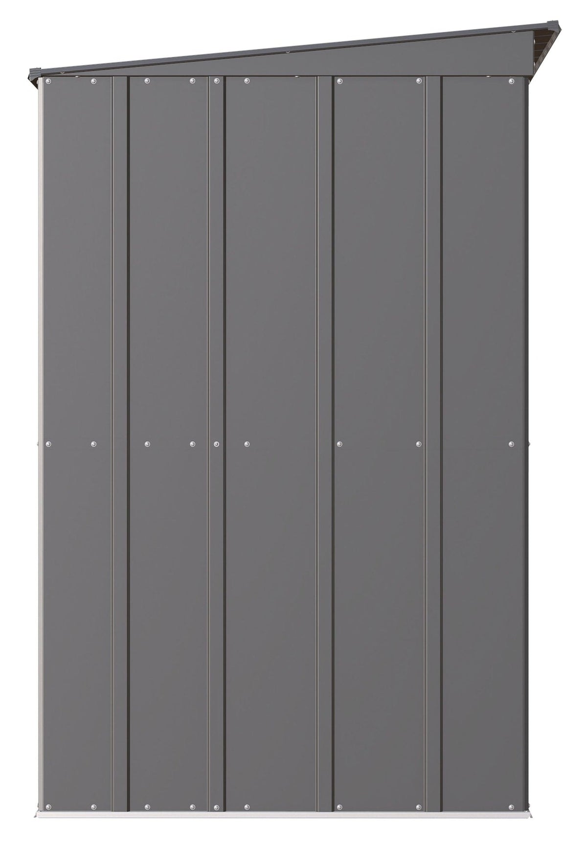 Classic Galvanized Steel Storage Shed, Charcoal, 10-ft x 4-ft