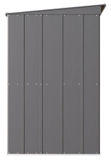 Classic Galvanized Steel Storage Shed, Charcoal, 10-ft x 4-ft