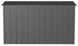 Classic Galvanized Steel Storage Shed, Charcoal, 10-ft x 4-ft