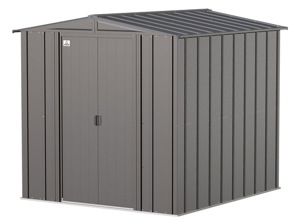 Classic Galvanized Steel Storage Shed, Charcoal, 6-ft x 7-ft A6897