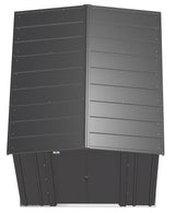 Classic Galvanized Steel Storage Shed, Charcoal, 6-ft x 7-ft