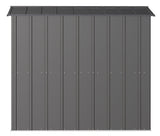 Classic Galvanized Steel Storage Shed, Charcoal, 6-ft x 7-ft