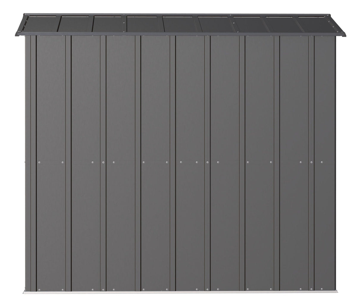 Classic Galvanized Steel Storage Shed, Charcoal, 6-ft x 7-ft