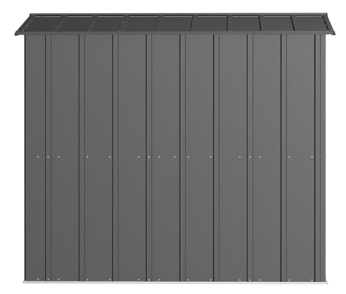 Classic Galvanized Steel Storage Shed, Charcoal, 6-ft x 7-ft
