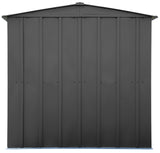 Classic Galvanized Steel Storage Shed, Charcoal, 6-ft x 7-ft