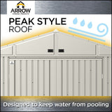 Elite 10x12-ft Cool Grey Corrosion-Resistant Steel Storage Shed