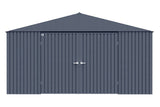 Elite 14x12-ft Anthracite Corrosion-Resistant Steel Shed