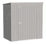 Elite Steel Storage Shed with Pent Roof, Cool Grey, 6-ft x 4-ft