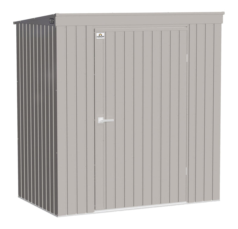Steel Storage Shed with Pent Roof, Cool Grey, 6-ft x 4-ft R9557