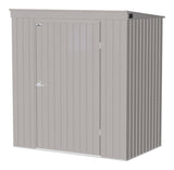 Elite Steel Storage Shed with Pent Roof, Cool Grey, 6-ft x 4-ft