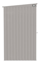 Elite Steel Storage Shed with Pent Roof, Cool Grey, 6-ft x 4-ft