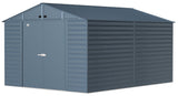 Select Galvanized Steel Storage Shed, Blue Grey, 10-ft x 14-ft