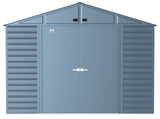 Select Galvanized Steel Storage Shed, Blue Grey, 10-ft x 14-ft