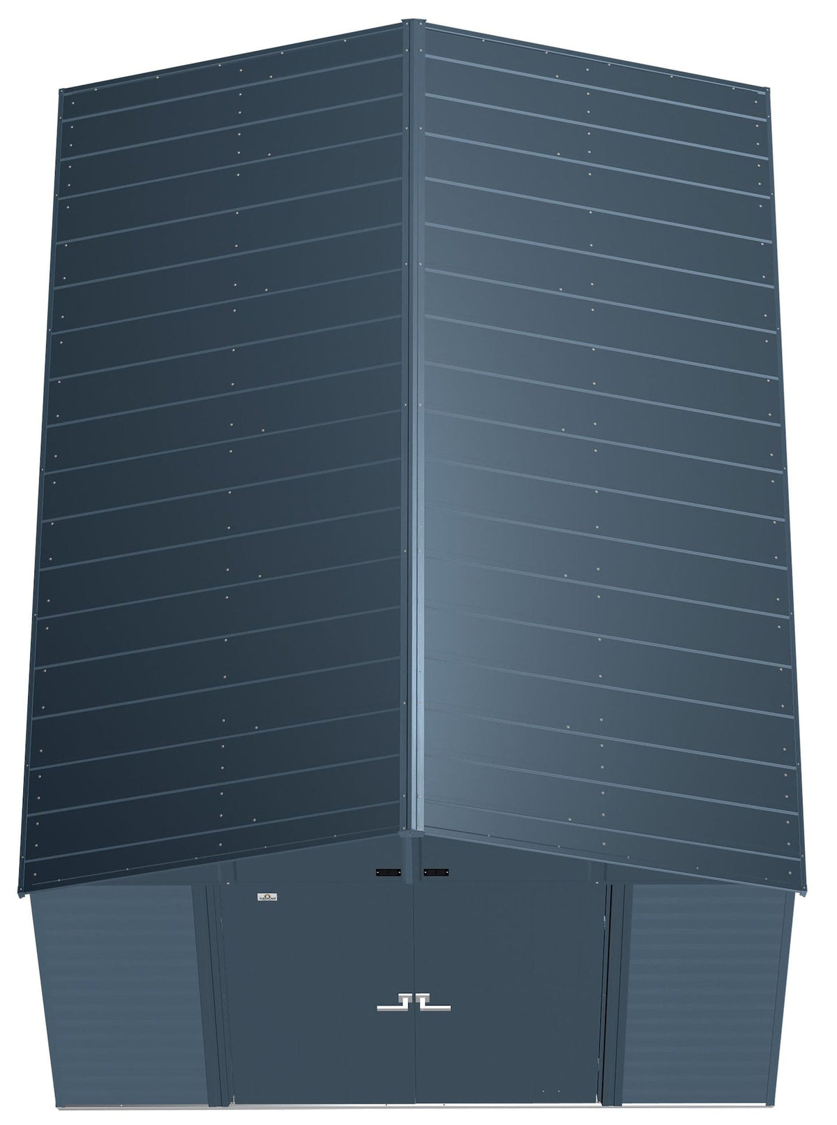 Select Galvanized Steel Storage Shed, Blue Grey, 10-ft x 14-ft