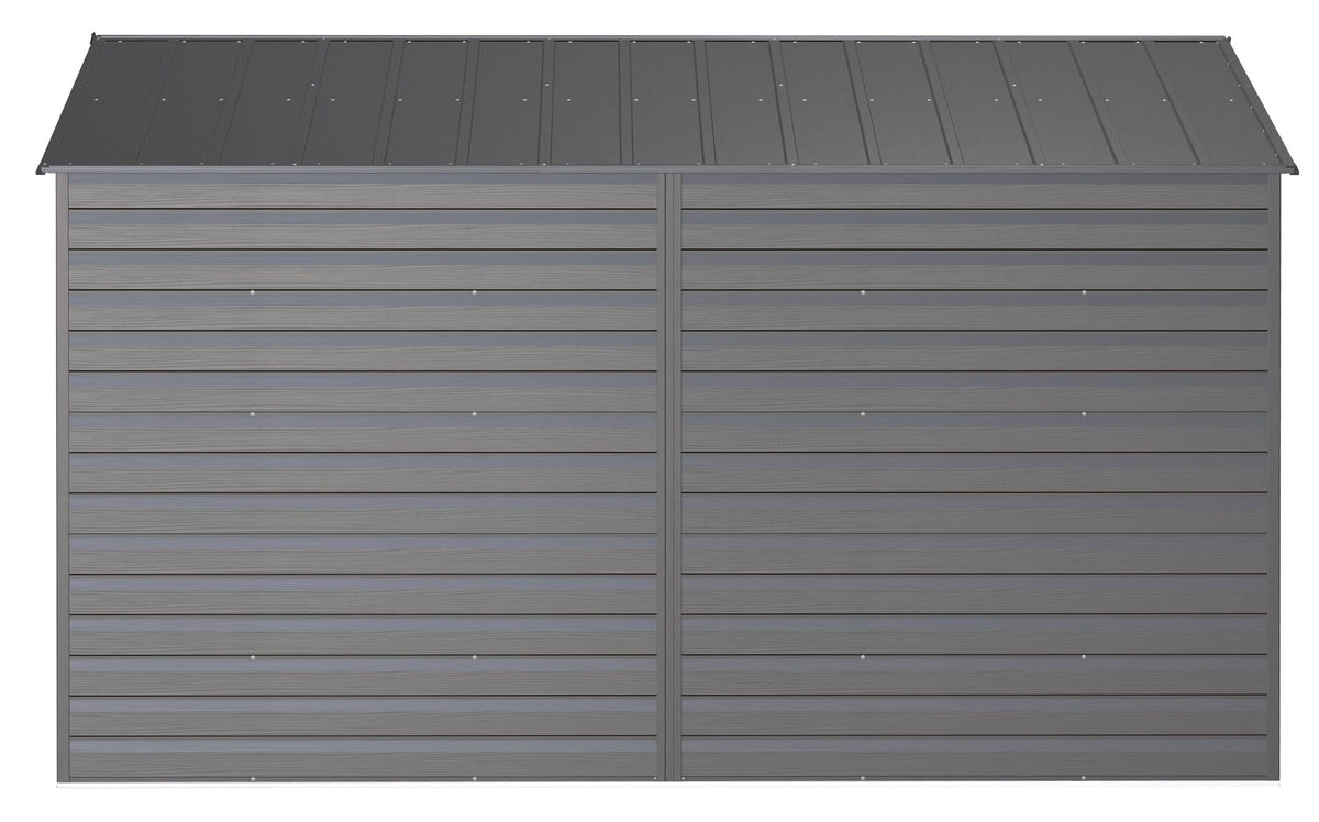 Select Galvanized Steel Storage Shed, Charcoal, 10-ft x 12-ft