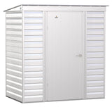 Select Galvanized Steel Storage Shed, Flute Grey, 6-ft x 4-ft