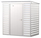 Select Galvanized Steel Storage Shed, Flute Grey, 6-ft x 4-ft