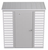 Select Galvanized Steel Storage Shed, Flute Grey, 6-ft x 4-ft