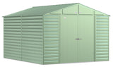 Select Galvanized Steel Storage Shed, Sage Green, 10-ft x 12-ft