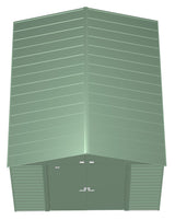 Select Galvanized Steel Storage Shed, Sage Green, 10-ft x 12-ft