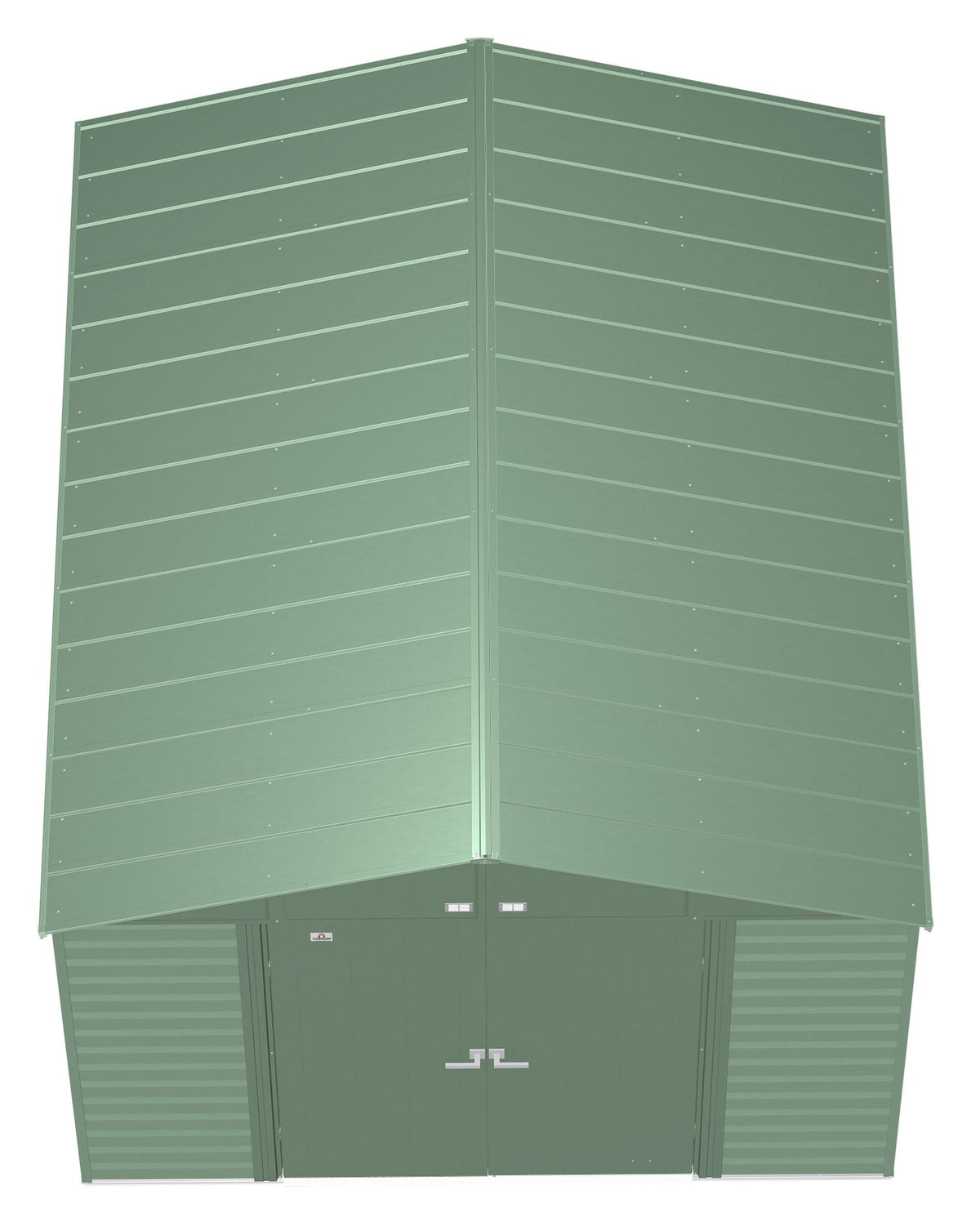 Select Galvanized Steel Storage Shed, Sage Green, 10-ft x 12-ft