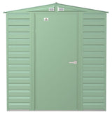 Select Galvanized Steel Storage Shed, Sage Green, 6-ft x 7-ft