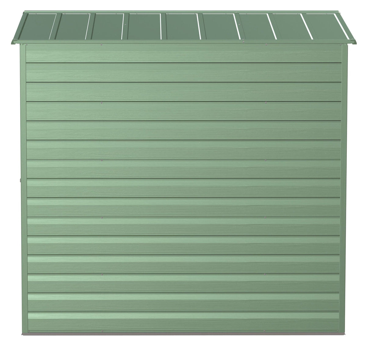 Select Galvanized Steel Storage Shed, Sage Green, 6-ft x 7-ft