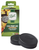 Regular Mouth Plastic Leakproof Storage Lids for Mason Jars, 6-pk