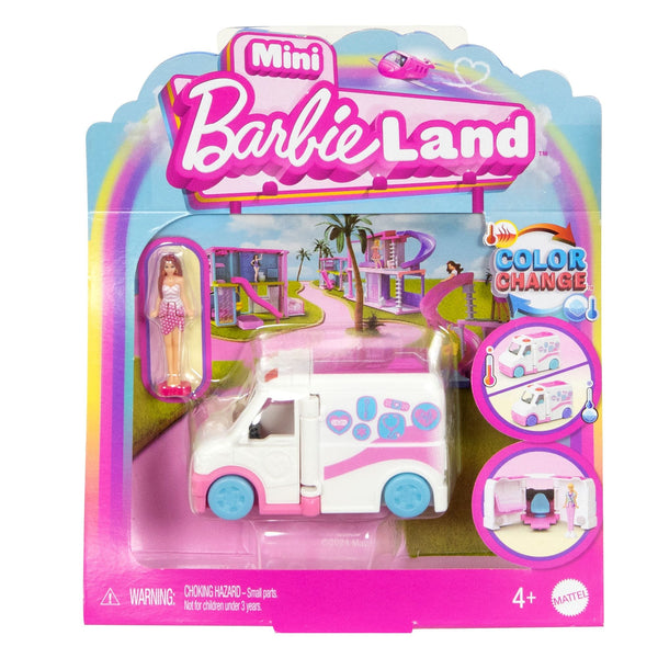 Mini Barbieland Vehicles Assortment, Includes 1.5-in Doll, Kids Ages 4+ A9813