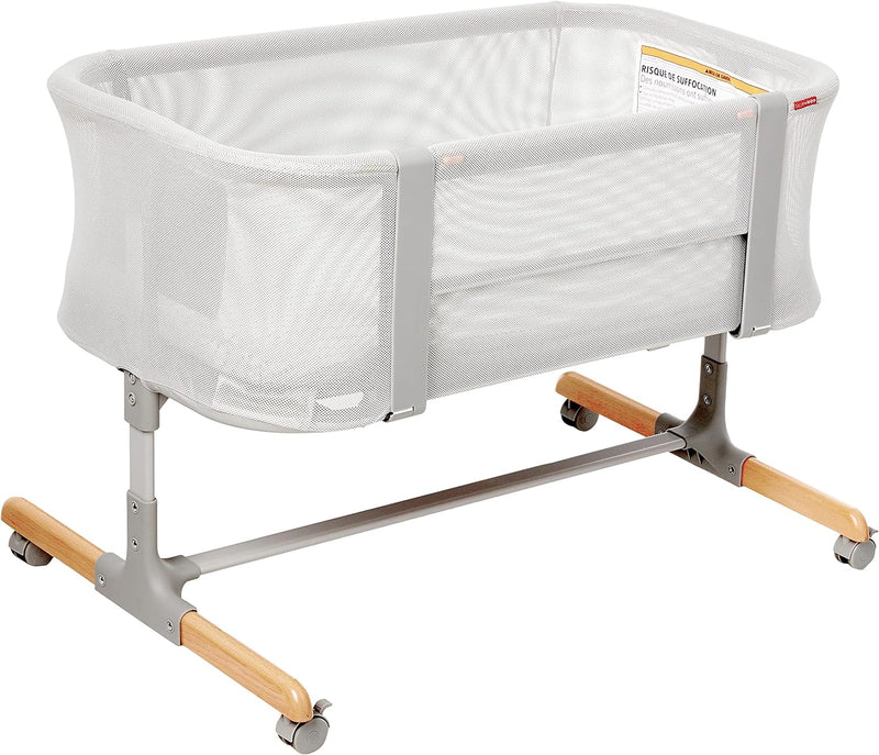 Baby Bassinet, Cozy Up 2-in-1 Bedside Sleeper & Bassinet, Grey R5913