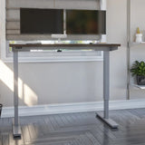 Bestar Upstand 61 cm x 122 cm (24 in. x 48 in.) Height Adjustable Desk with Dual Monitor Arm