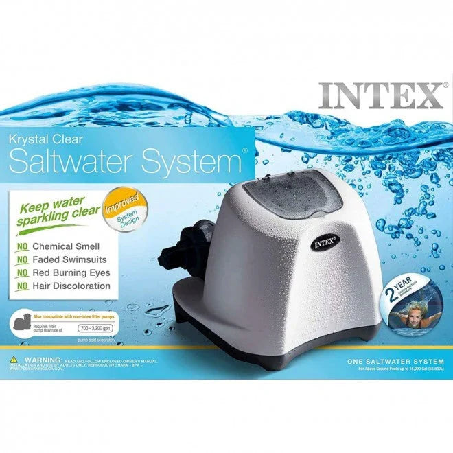 KRYSTAL CLEAR SALTWATER SYSTEM WITH E.C.O. (ELECTROCATALYTIC OXIDATION) FOR UP TO 15000-GALLON ABOVE GROUND POOLS, 110-120V WITH GFCI