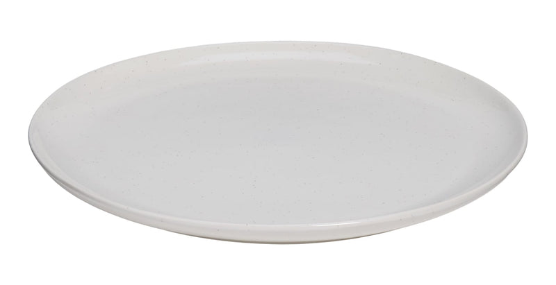 Bettina Glossy Stoneware Dinner Plate, 1-pc, White Speckle Y4470