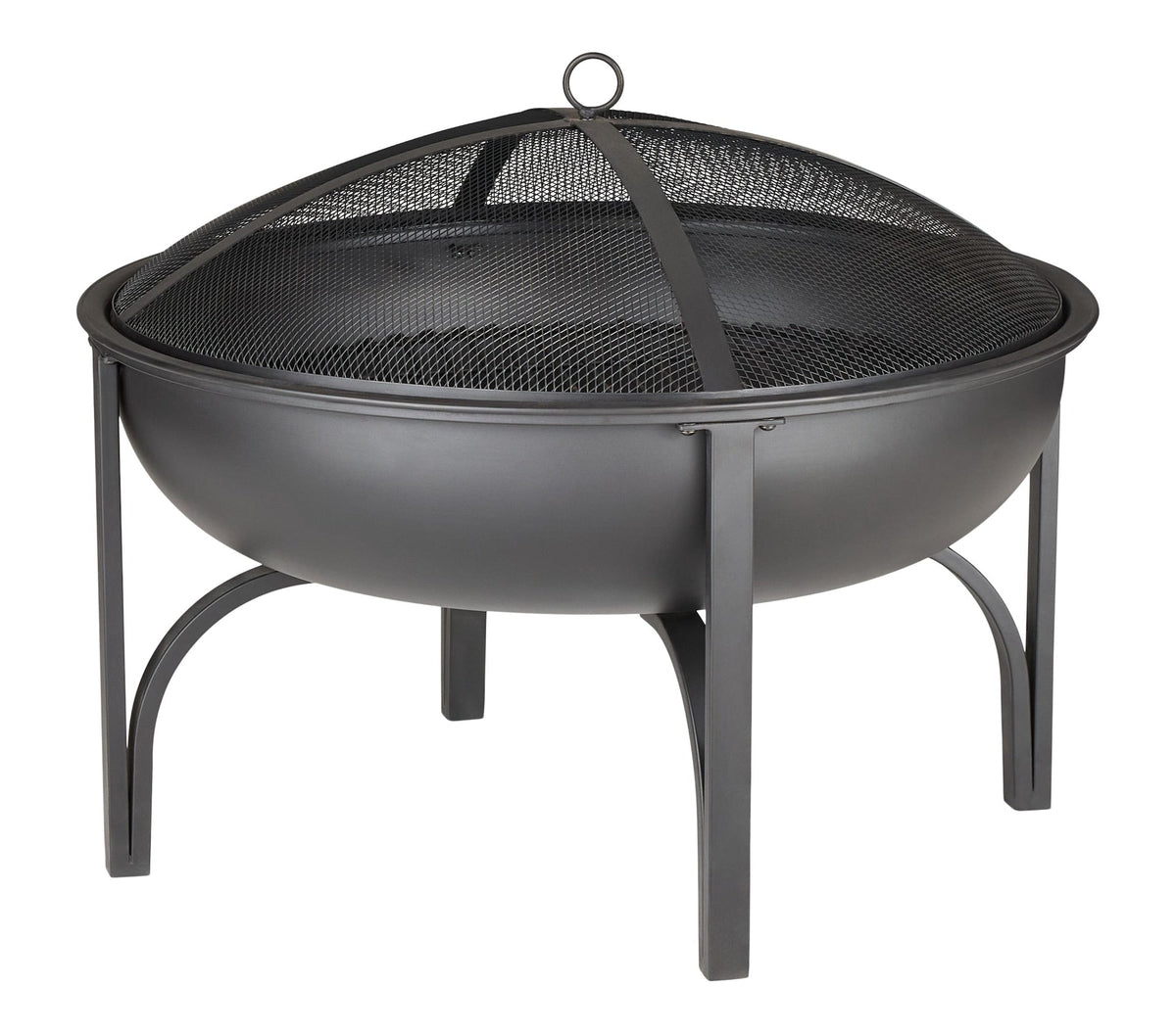 Blairmore Outdoor Wood Burning Fire Pit, 29-in, Black