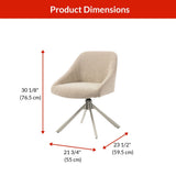 Chester Swivel Office Chair, Greige