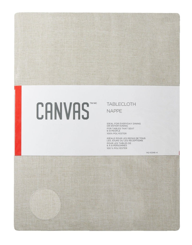 Oatmeal Table Cloth, 60 x 84-in H6554